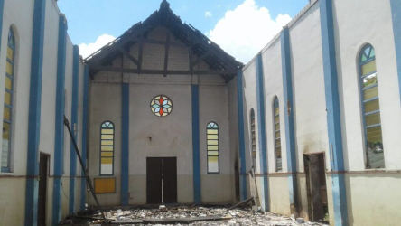 La chiesa di Mangololo a Cabo Delgado, attaccata nel novembre 2020